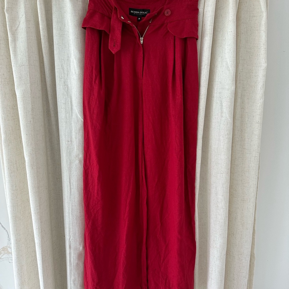 Behida Dolic Crimson Wide Leg Pants